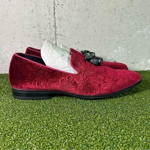 Aldo Red Panther Cat Slip On Loafers Shoes Men’s 7 Women’s 8.5